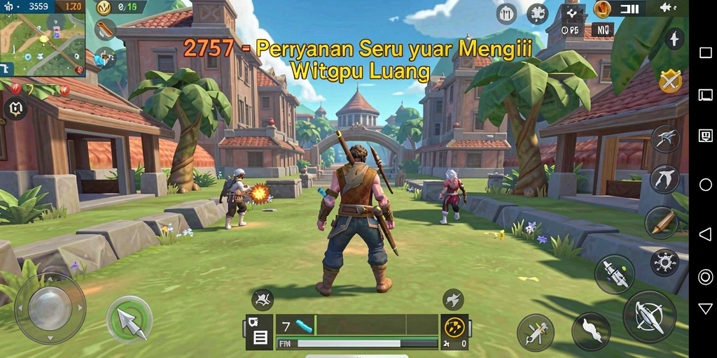 Tampilan utama gameplay 2757 yang penuh warna.