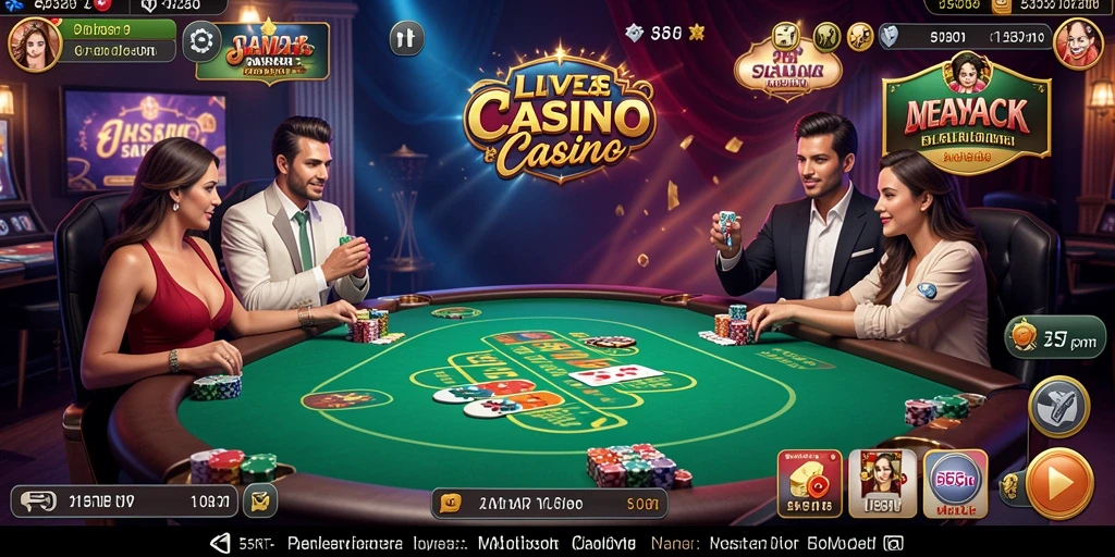 Screenshot gameplay Live Casino yang menarik dan interaktif.
