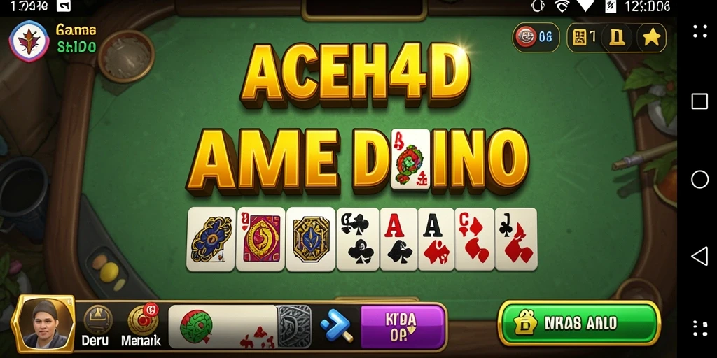 Tampilan gameplay seru dari ACEH4D, permainan Domino yang menarik.