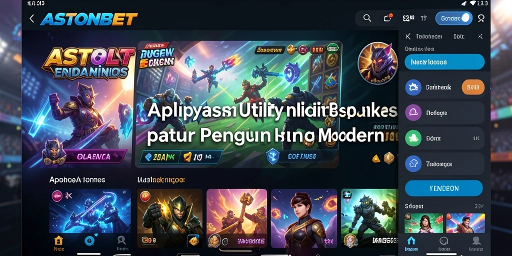 Tampilan antarmuka ASTONBET yang modern dan intuitif.