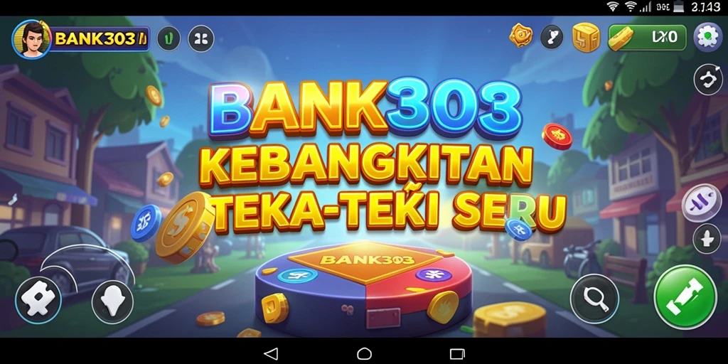 Tampilan utama BANK303 yang menampilkan gameplay teka-teki yang seru.