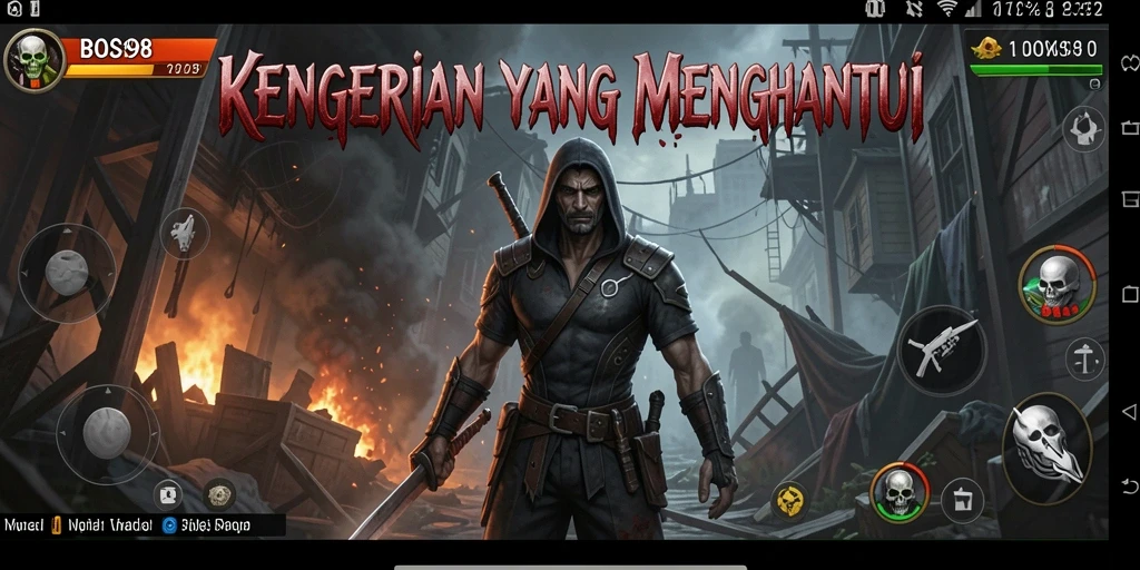 Screenshot gameplay BOS898 yang mencekam dengan suasana Horror yang kental.