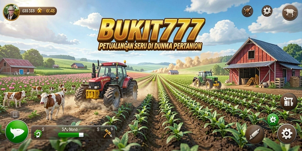 Tangkapan layar BUKIT777 menunjukkan petualangan pertanian seru di ladang yang luas.