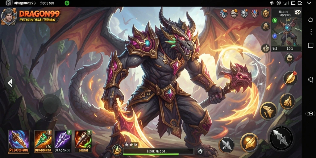 Tampilkan gameplay seru dengan karakter Fighting.