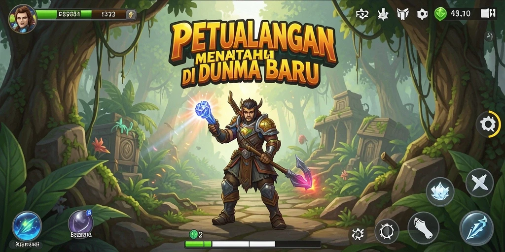 Tampilan gameplay F32 yang seru dan penuh aksi di dunia petualangan.