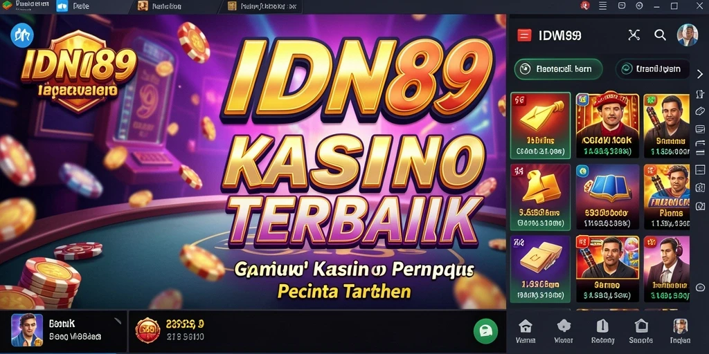 Tampilan permainan Kasino IDN89 yang mengesankan dan mendebarkan.