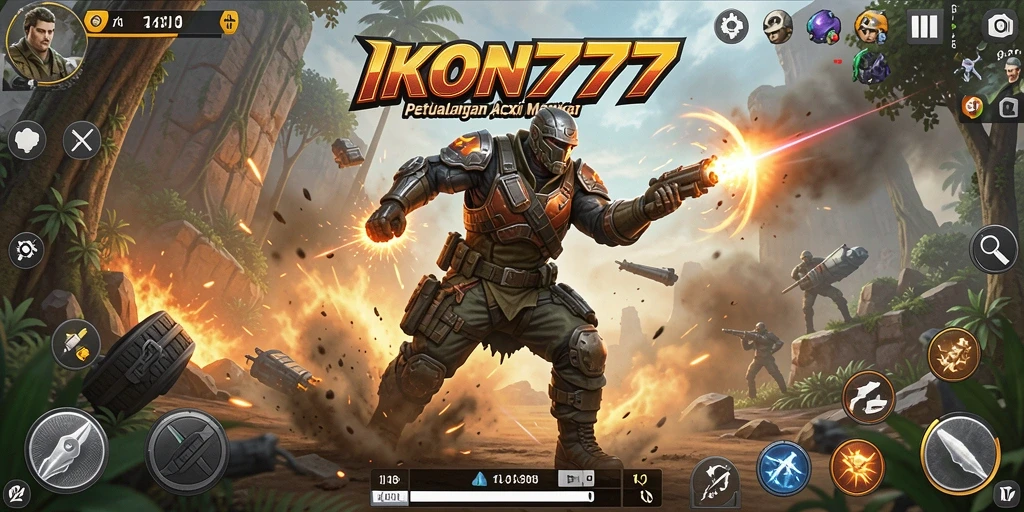 Tampilan gameplay seru dari IKON777 dengan aksi yang mendebarkan.