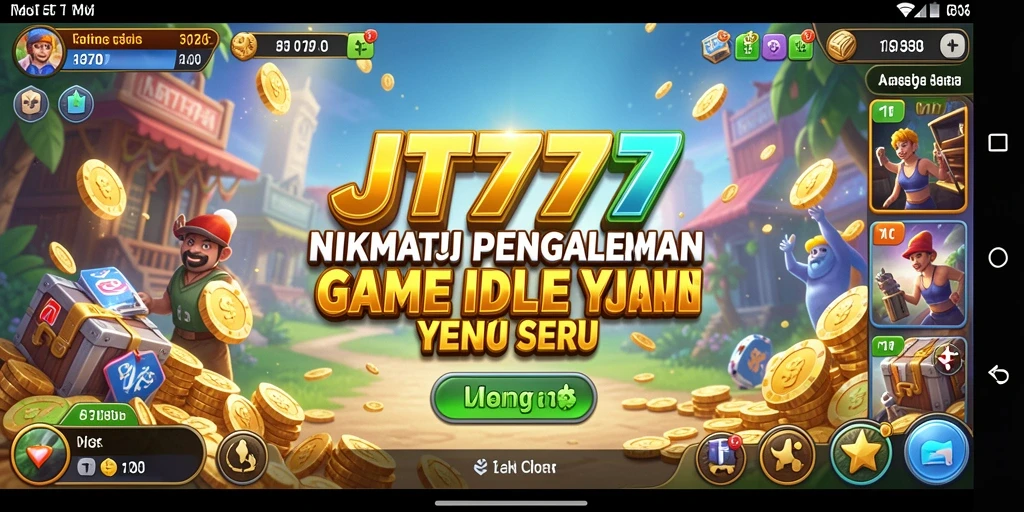 Screenshot gameplay JT777 menampilkan karakter Idle yang seru dan interaktif.