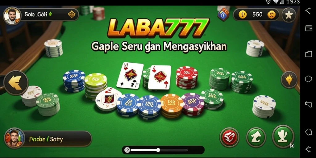 Tampilan seru gameplay Gaple di LABA777 yang penuh strategi.