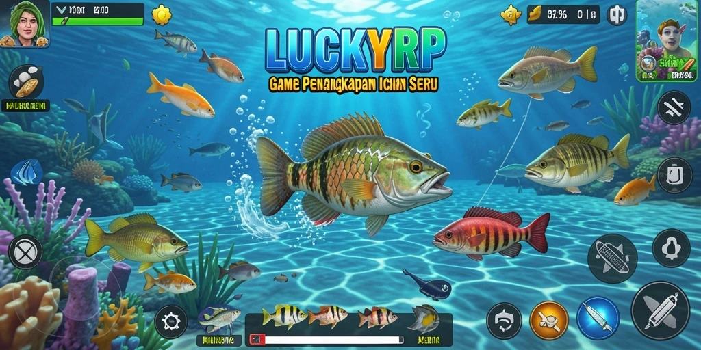 Tampilan gameplay memancing yang menarik dalam LUCKYRP.
