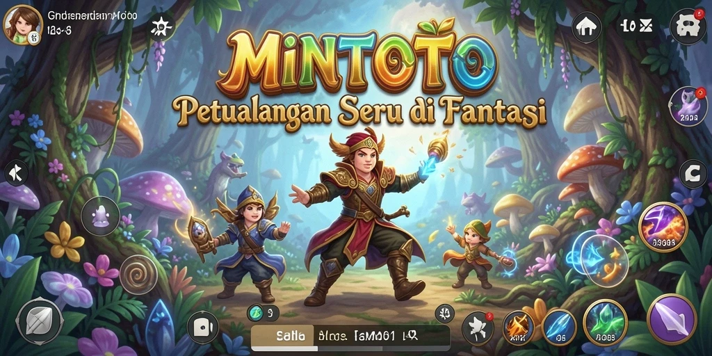 Gambar menampilkan karakter utama dalam petualangan di hutan misterius.