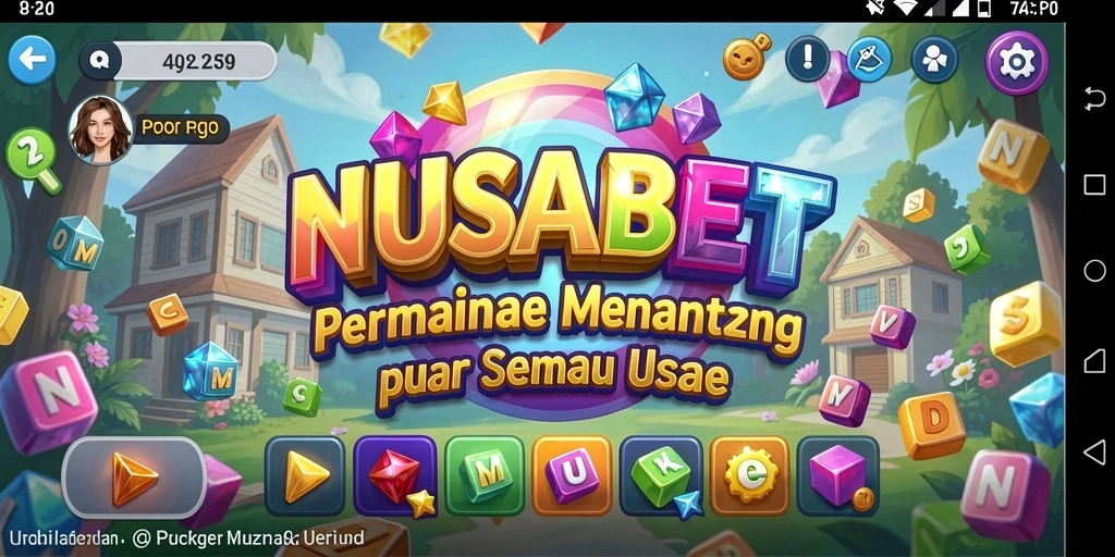 Tampilan gameplay NUSABET yang menarik dan menantang.