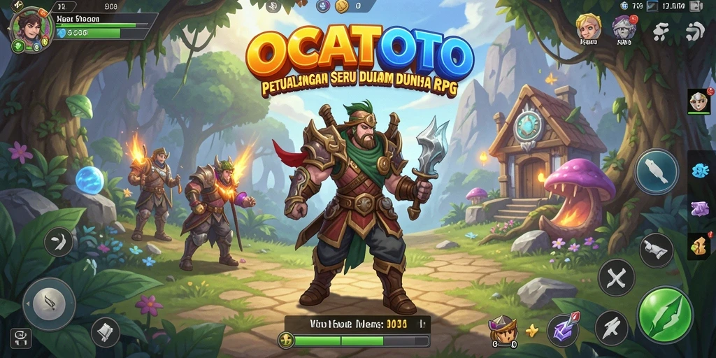 Tampilan antarmuka permainan OCATOTO yang menawan dan penuh warna.