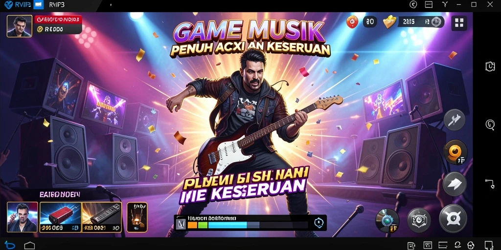 Tampilan gameplay RVIP3 yang menampilkan keseruan bermain musik.