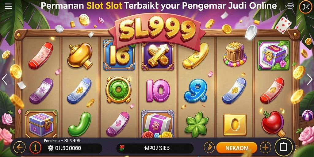 Tangkapan layar gameplay utama SL999 yang menampilkan pengalaman slot yang mendebarkan.