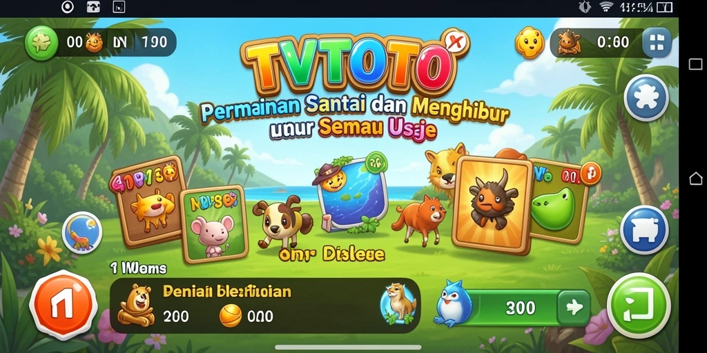 Tangkapan layar permainan TVTOTO yang menunjukkan gameplay seru.